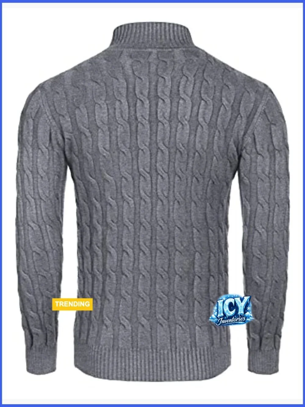 Slim Fit Turtleneck Pullover Sweater, Recycled Material, Twisted Knit